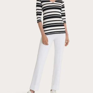 Pantalón mujer liso con vuelta